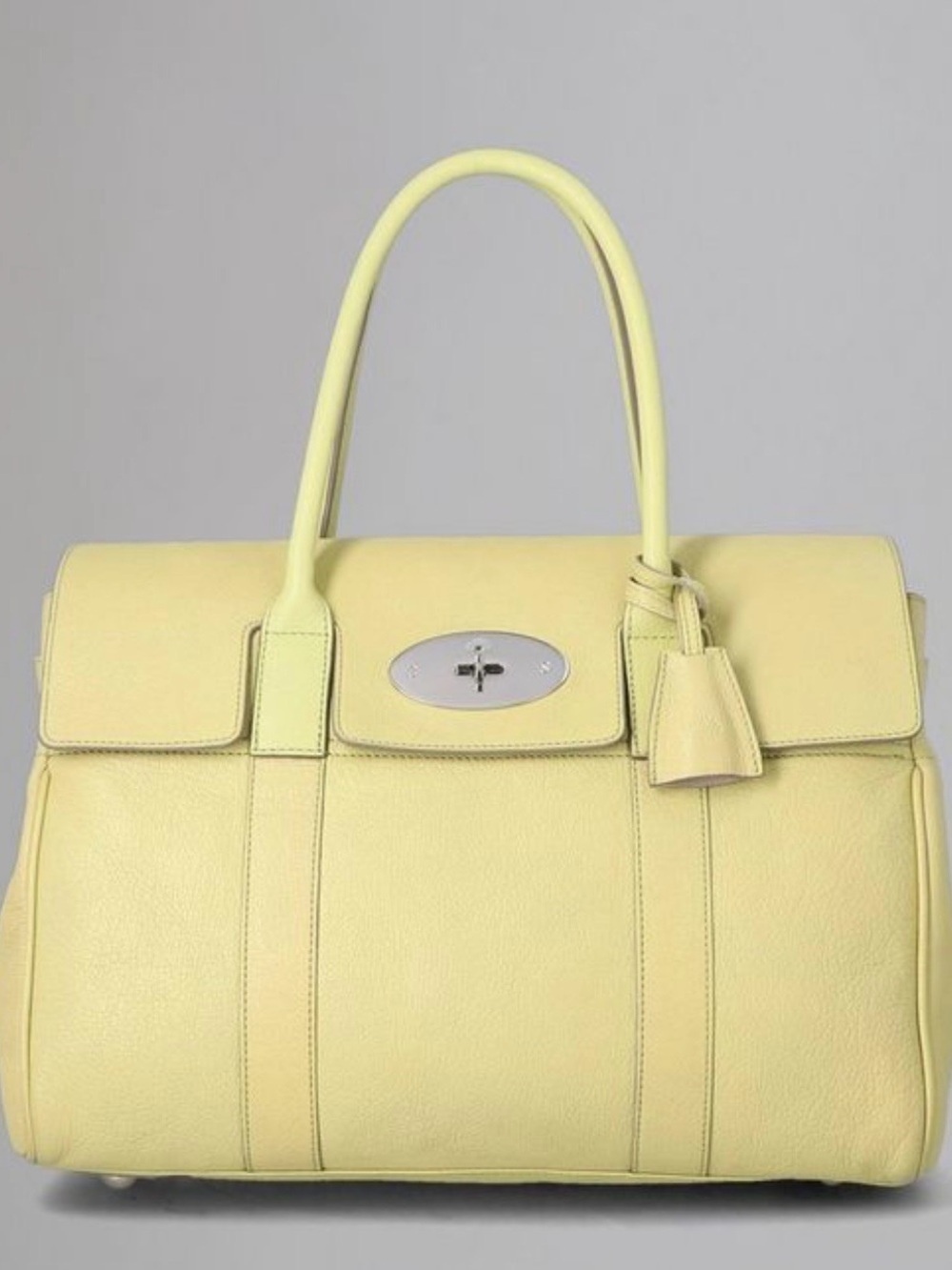 Mulberry Pistachio Structured Leather Satchel Bag